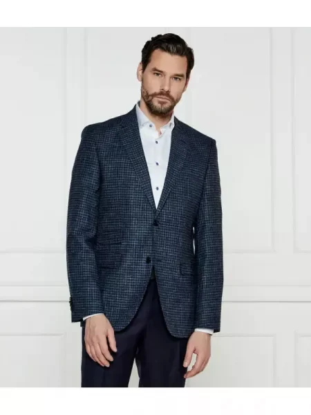 BOSS BLACK Sacou cu adaos de lână negru