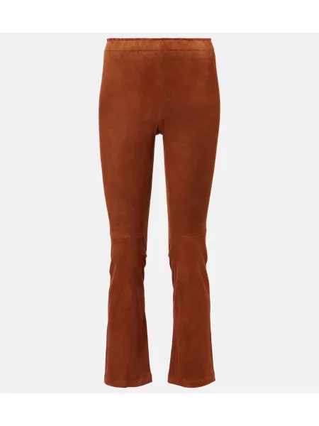 Legginsy Stouls zamszowe brązowe