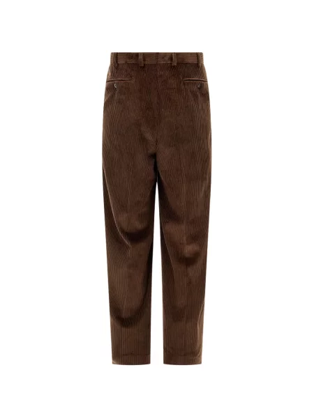 Pantaloni Gabriele Pasini de catifea cord maro