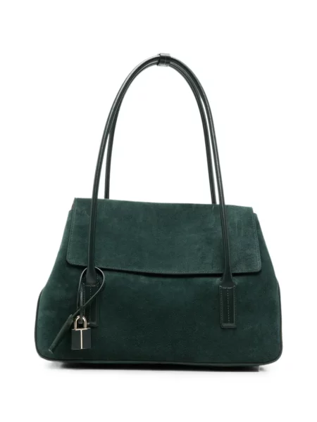 Geantă Tom Ford din piele de căprioară verde