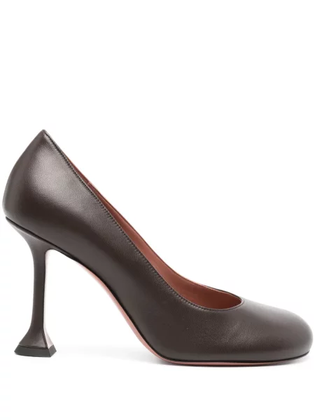 Pantofi cu toc Amina Muaddi maro