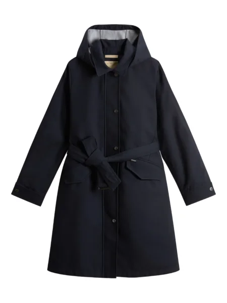 Trenci Woolrich cu glugă albastru