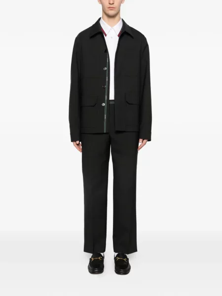 Ριγέ με κολάρο πουκάμισο Gucci λευκό