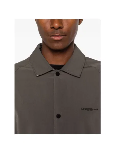 Kurtka Emporio Armani z logo brązowa