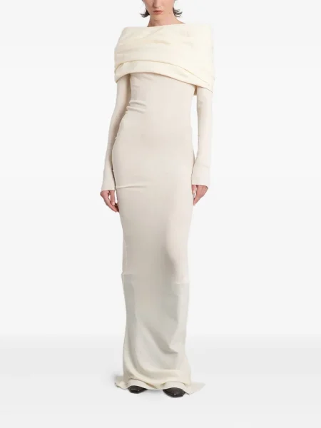 Rochie maxi Entire Studios drapată de costum alb