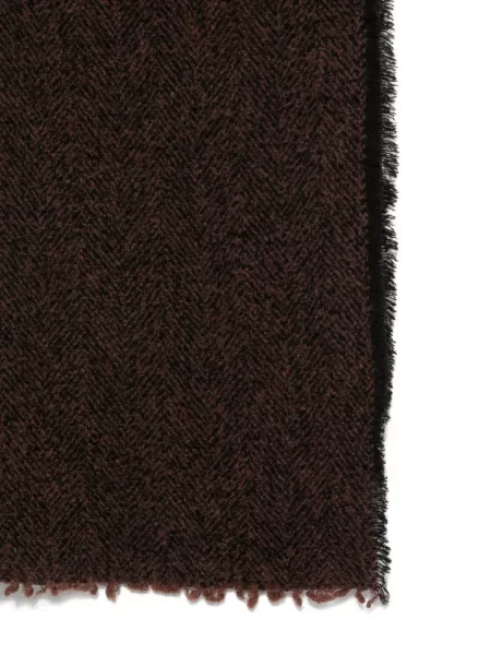 Fular Faliero Sarti cu model herringbone maro