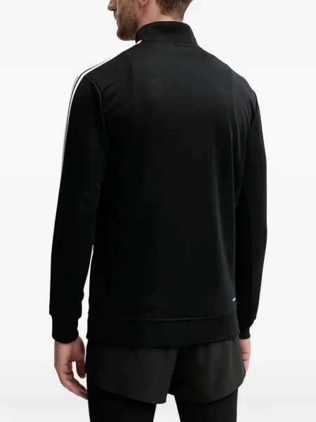 Majica s kapuljačom na patentni zatvarač Adidas s autogramom crna