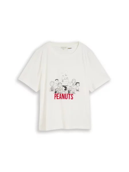 TOM TAILOR Tricou sângeriu / negru alb
