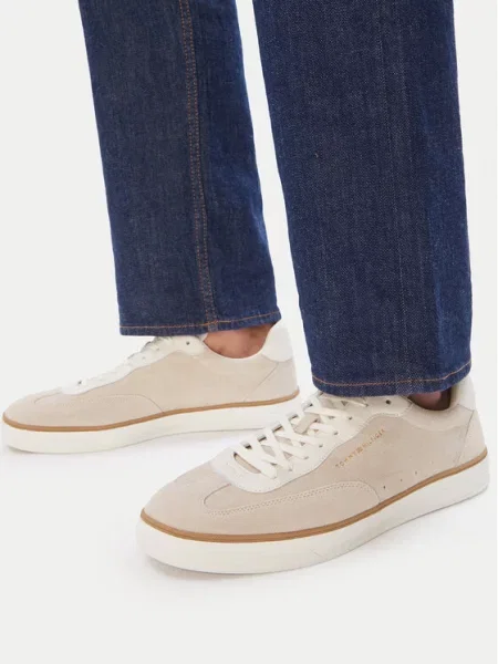 Tenisice Tommy Hilfiger Lo Lux Svijetlo bež