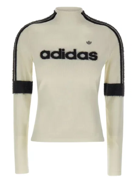 Haftowane spodnie Adidas czarne