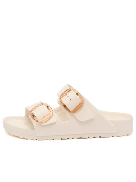 Klapki Birkenstock na sprzączkę beżowe