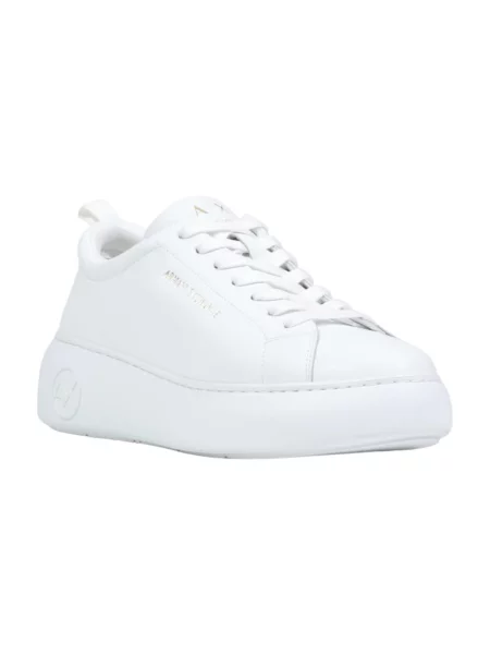 Sneakersy Armani Exchange skórzane białe