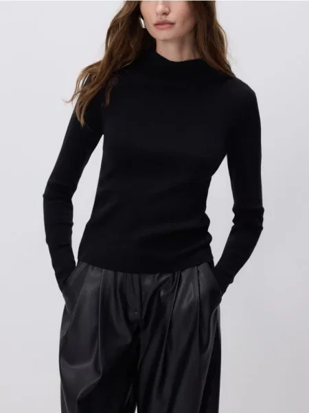 Reserved Джемпер з додаванням вовни чорний