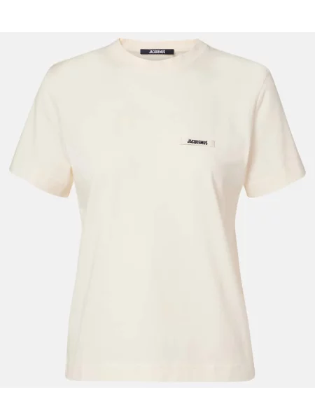 Tricou Jacquemus din jerseu alb