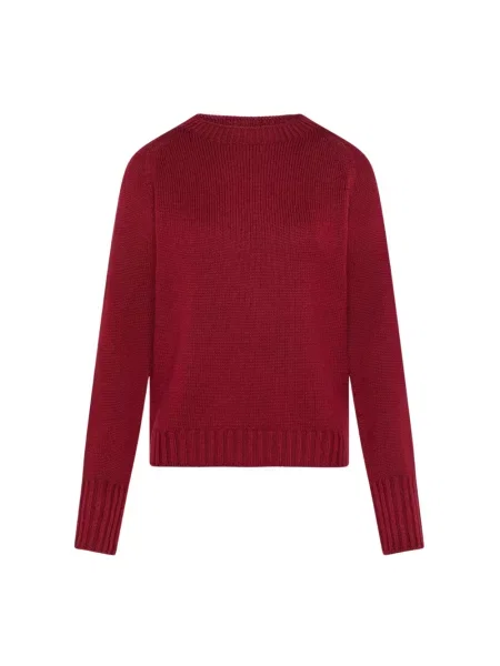 Sweter Seventy wełniany czerwony