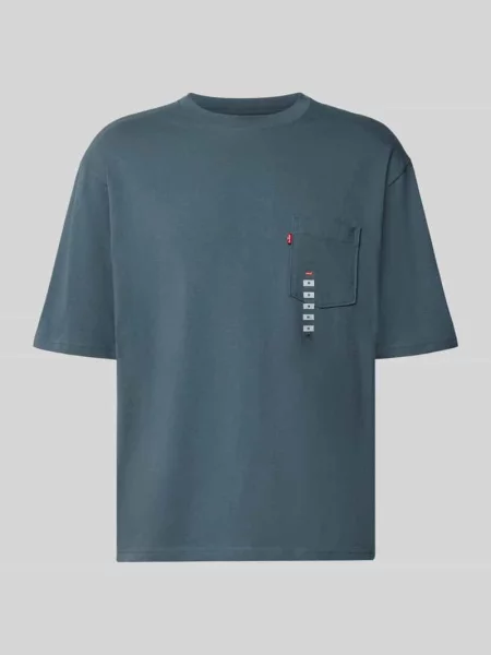 Krój regular fit t-shirt z czystej bawełny Levi's błękitna
