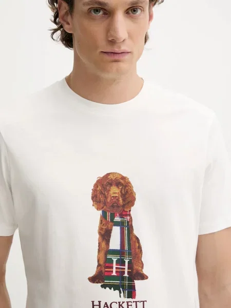 Футболка Hackett London с принтом белая