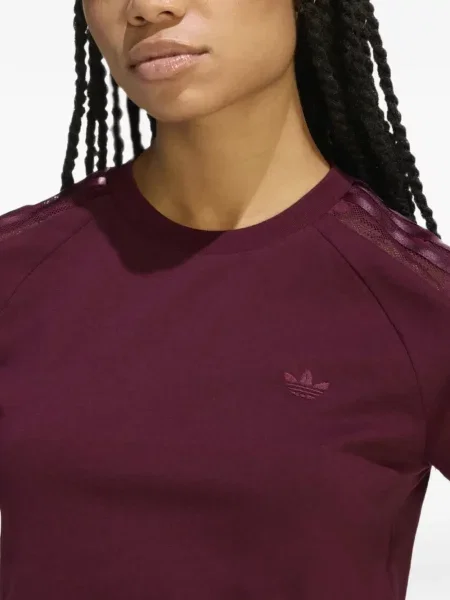 Blugi Adidas cu dungi din dantelă alergare roșu