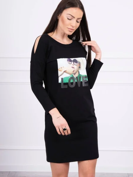 Rochie Kesi cu imagine de costum negru