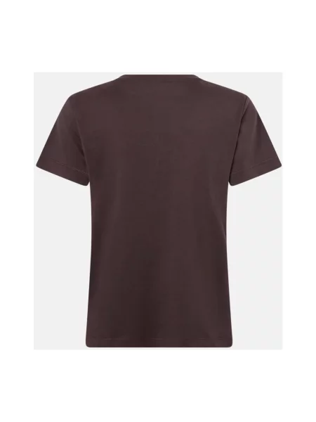 Pinko T-shirt z bawełną brązowa