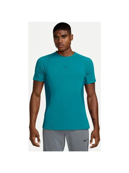 Koszulka z krótkim rękawem Nike Pro Training Dri-FIT niebieskozielony S niebieska