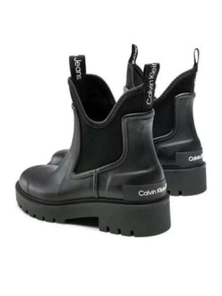 Calvin Klein Jeans Gumicsizma Mid Rainboot Chelsea fekete