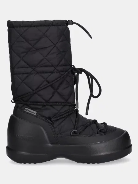 Зимові чоботи Moon Boot MB MEZZALUNA QUILTED HIGH BOOT WP чорний