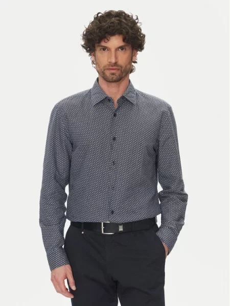 BOSS Сорочка C-Hal Casual Fit cиній