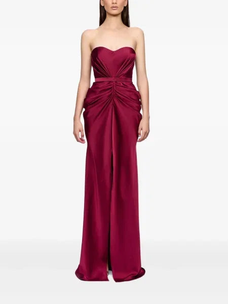 Rochie maxi Ana Radu drapată de costum roșu