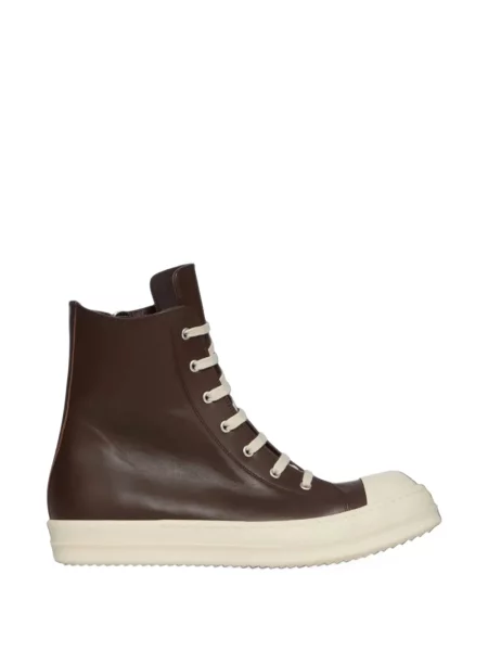 Sneakerși Rick Owens din piele maro