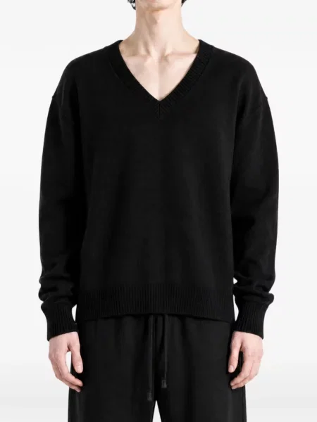 Пуловер Rick Owens с V-образно деколте черно