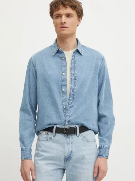 Guess camasa jeans RONNIE albastru