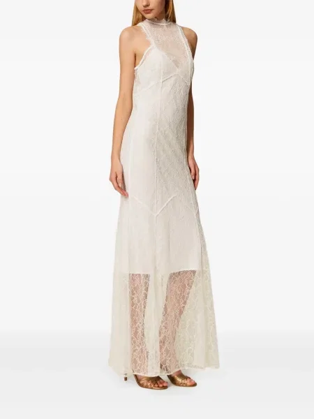 Nėriniuotas kostiumas maksi maxi suknele Twinset balta
