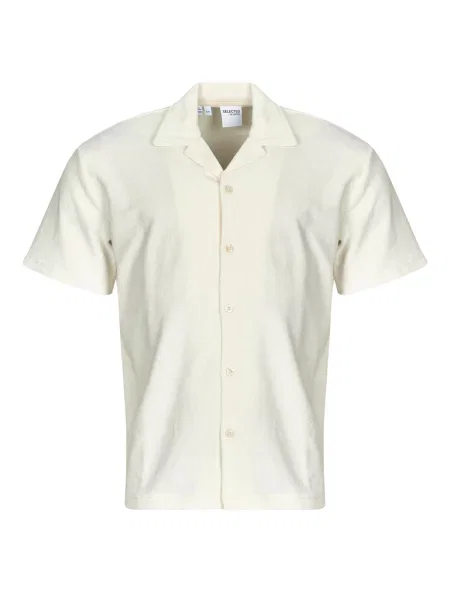 Srajca Selected s kratkimi rokavi bež