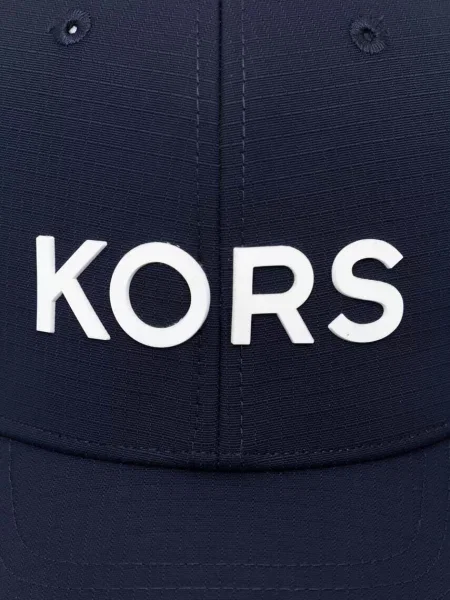 Czapka z daszkiem i napisem z logo model ‘RIPSTOP’ Michael Kors granatowa