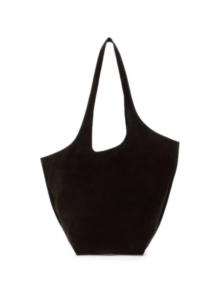 Τσάντα shopper The Attico σουέτ καφέ