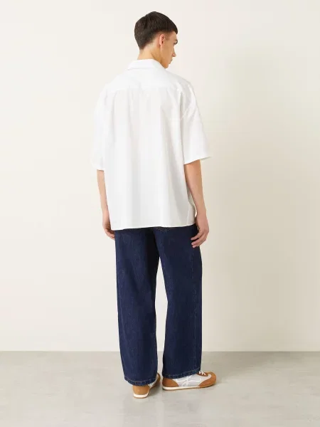 Loewe Koszula Z Krótkim Rękawem Relaxed Fit weiss biała