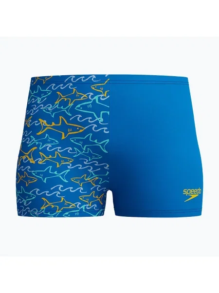 Детски боксерки за плуване Speedo Digital Allover Aquashort lagoon blue синьо