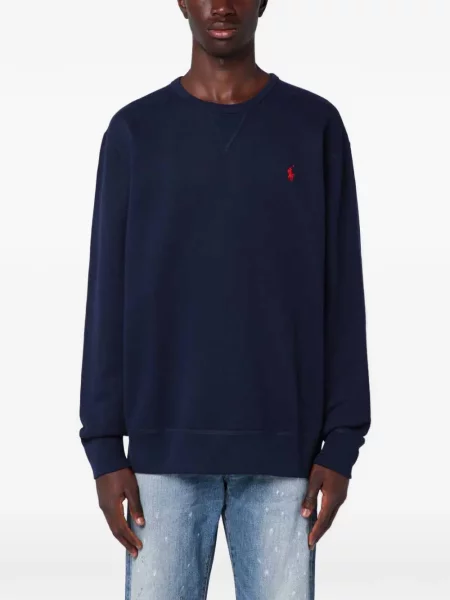 Pledinės kelnės Polo Ralph Lauren ruoželis su užsegama apykakle mėlyna