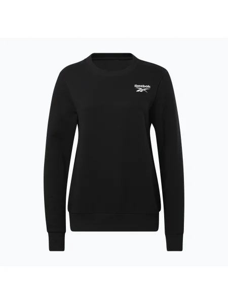 Női Reebok Identity Small Logo French Terry Crew melegítőfelső fekete
