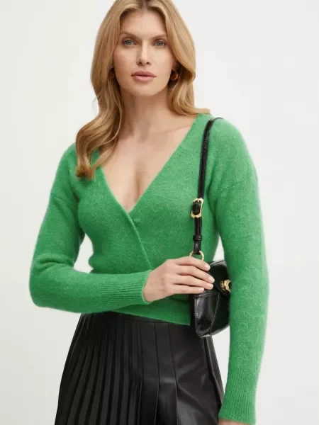 Simona Corsellini cardigan din lana light verde