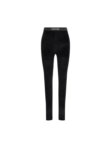 Aksamitne legginsy Tom Ford czarne