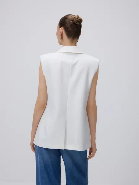 Reserved Oversize жилет до костюма білий