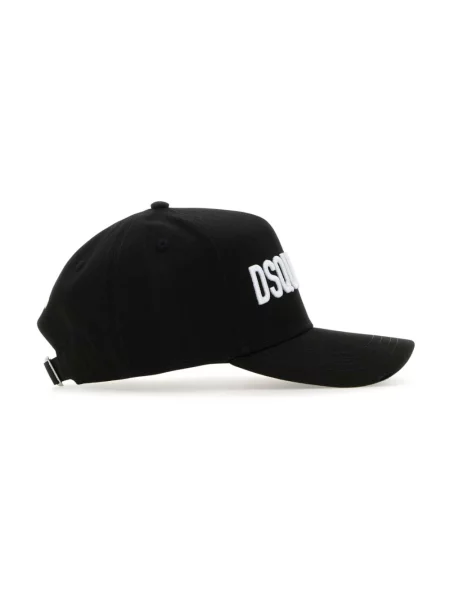 Czapka z daszkiem Dsquared2 z logo w miejskim stylu czarna