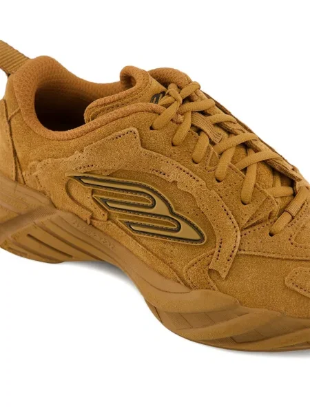 Sneakerși Balenciaga din piele de căprioară maro