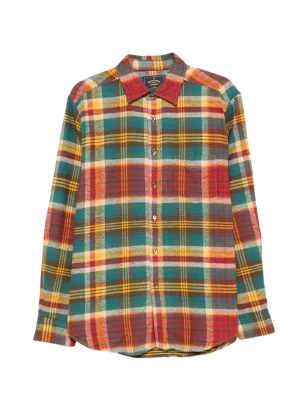 Карирана фланелена риза Portuguese Flannel зелено