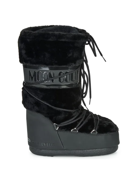 Műszőrme félcipő Moon Boot fekete