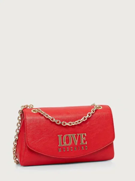 Кожаная сумка через плечо Love Moschino