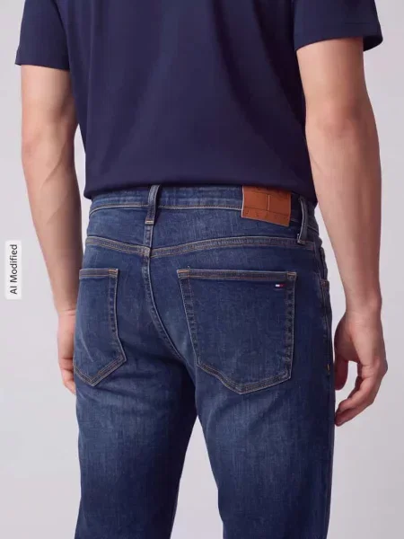 Jeansy o kroju slim fit z mieszanki bawełny model Scanton' Tommy Jeans niebieskie