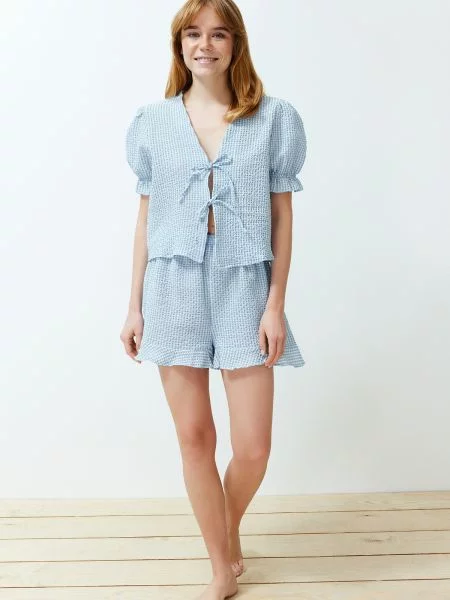 Pijamale Trendyol alb